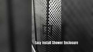 Watch: Easy for Installation Stainless Steel Handle Shower Enclosure Bathroom with Tray Showcase
