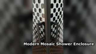 View Integral Factory Modern Mosaic Glass CE Certification Shower Enclosure Bathroom with Tray Demo