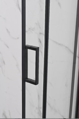 Corner Bathroom Black Frame 2 Sided Shower Cubicle Aluminum Frame