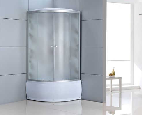 Bathroom White Quadrant Shower Enclosure Aluminum Frame