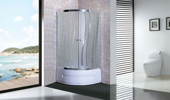 1000×1000×2000mm Bathroom Glass Shower Enclosure Silver Aluminum Frame