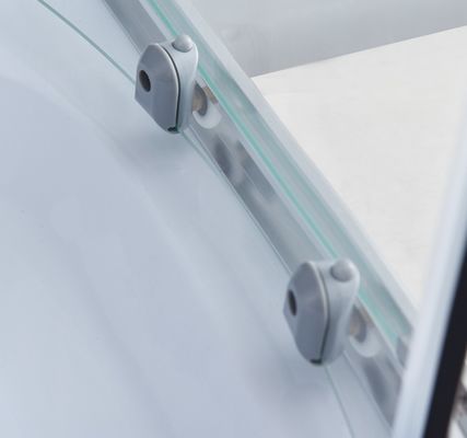 Chrome Aluminum Corner Entry Shower Enclosure Clear Glass 5mm