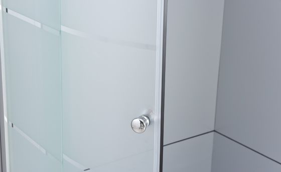 Chrome Aluminum Corner Entry Shower Enclosure Clear Glass 5mm