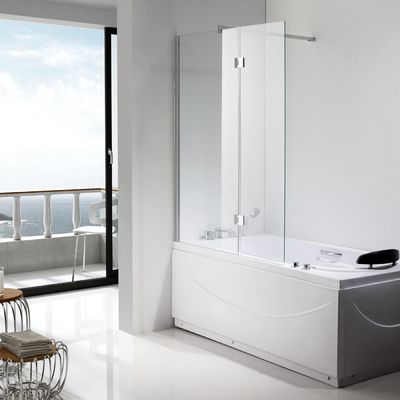 1200×1400mm Pivot Shower Screen For Bath Clear Glass