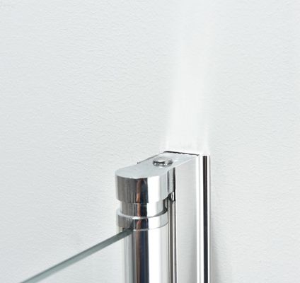 55''X47'' Pivot Shower Screen 6mm Clear Glass Silver Aluminum Frame