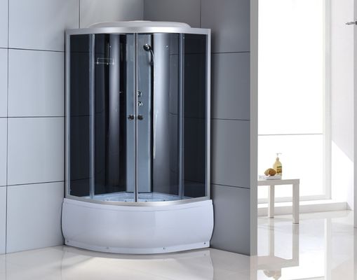 Grey Glass Wet Room Shower Enclosure 39''x39''x85''