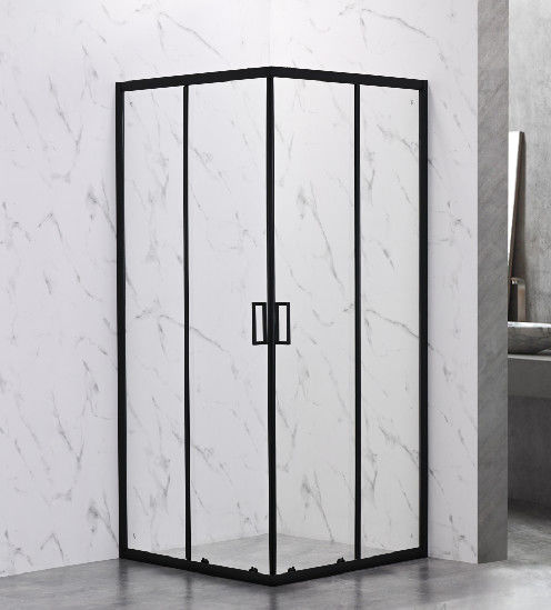 Corner bathroom black frame 2 sided shower cubicles shower cabin unit glass doors shower enclosure