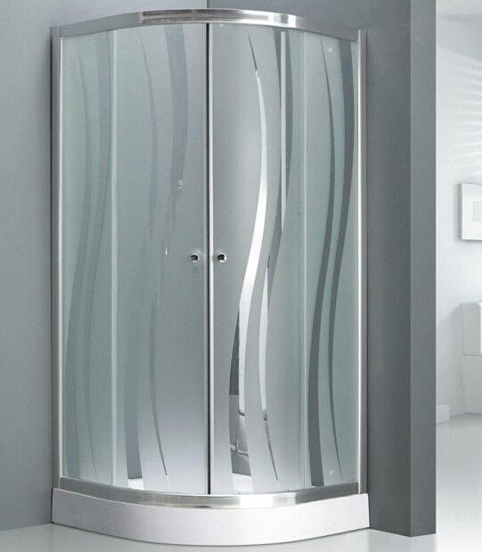 5mm 31''X31''X77'' Corner Shower Enclosure Chrome Aluminum